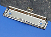 legatoria Molletta fermacarta, 100x30mm, appendibile NICHELATA, con gancio retrattile, contiene fino a 100 fogli (10mm), interasse rivetti 73mm. rivetti non inclusi LEG4383