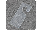 legatoria Appendini trasparenti autoadesivi per blister 18x45mm a gancio, in PET trasparente da 400 micron, per oggetti fino a 300 grammi. In rotolo leg578