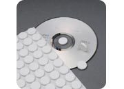 legatoria Porta CD a bottone autoadesivo BIANCO, diametro 16mm, spessore 3,5mm leg79