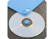 legatoria Porta CD a bottone autoadesivo BLU CHIARO, diametro 16mm, spessore 3,5mm leg82