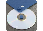 legatoria Porta CD a bottone autoadesivo BLU SCURO, diametro 16mm, spessore 3,5mm leg83