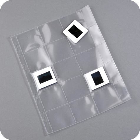 legatoria Buste portadiapositive TRASPARENTE, formato A4, a perforazione universale, per archiviare 15 diapositive.