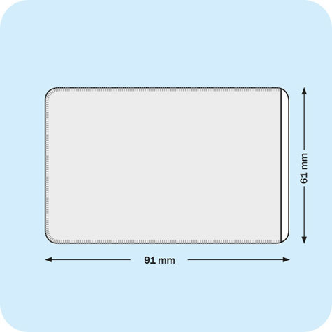 legatoria Porta carta di credito 61x91mm TRASPARENTE, in PVC flessibile da 180 micron.