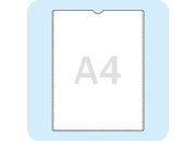 legatoria Busta a U. A4 TRASPARENTE, in polipropilene da 120 micron, aperta sul lato corto, formato A4 (210x297mm), con invito a mezzaluna per facilitarne lapertura leg929