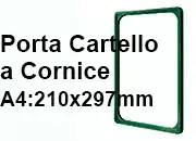 legatoria CornicePerLocandina, A4(210x297mm), VERDE Cornici di Plastica per cartelli o locandine. Dimensioni esterne 212x303mm, dimensioni riquadro interno 190x280mm. Angoli arrotondati..