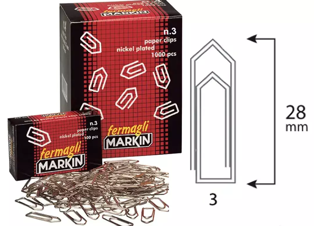 FermagliZincatiMarkin n°3,  28mm, mak510fr3 — FINESERIE OUTLET