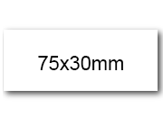 wereinaristea EtichetteAutoadesive aRegistro, 30x75mm(75x30) Carta BIANCO, in foglietti da 111x163, 6 etichette per foglio MID30x75