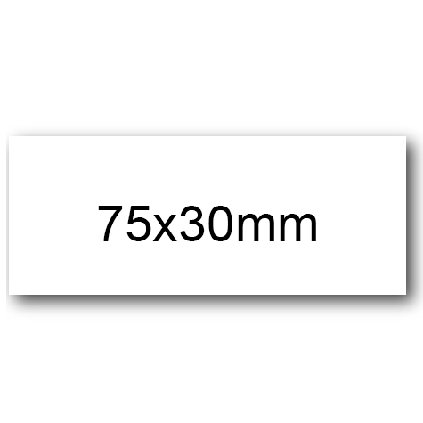 wereinaristea EtichetteAutoadesive aRegistro, 30x75mm(75x30) Carta BIANCO, in foglietti da 111x163, 6 etichette per foglio.