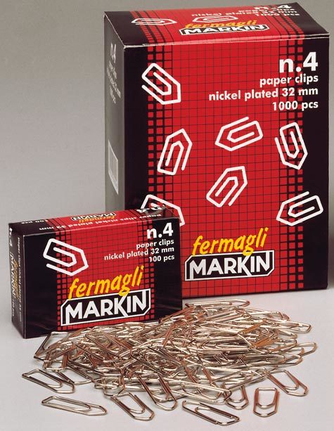 acco Fermagli zincati Markin n 5,  mm 50 punta arrotondata scatola da 100 fermagli.