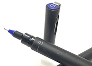 gbc Uni pin Fine Line, punta 0,1mm BLU. Nel disegno tecnico sostituisce la Rapidograf. Inchiostro liquido pigmenteto resistente alla luce e all'acqua..