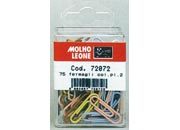 gbc Fermagli colorati e plastificati misura 3, 28mm, punta tonda MOL72072.