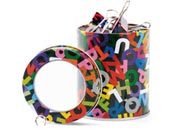 gbc Molle fermacarte double clip, 25mm Random Letters MOL78133.