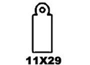 gbc Etichette con filo, 11x29mm filo e cartoncino color bianco. Ideali per gioiellerie, ottici, ecc. api385, api7006, A385, A7006.