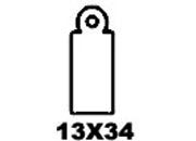 gbc Etichette con filo, 13x34mm filo e cartoncino color bianco. Ideali per gioiellerie, ottici, ecc. api386, api7007, A386, A7007 LEBA7007