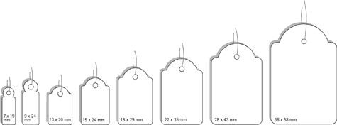 gbc Etichette con filo, 22x35mm filo e cartoncino color bianco. Ideali per gioiellerie, ottici, ecc. api390, api7011, A390, A7011, 87111, 87011.