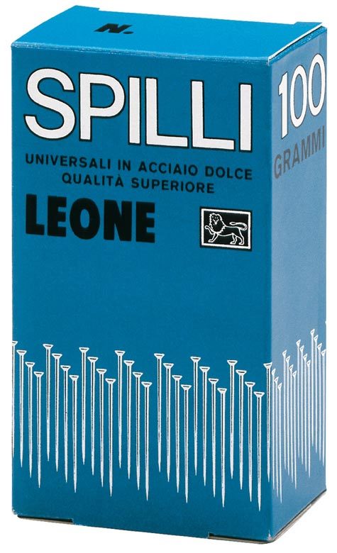 gbc Spilli in ferro dolce, nichelati 30mm. Specifici per vetrinistica. Si piegano senza spezzarsi. Non si ossidano e non danneggiano i tessuti.