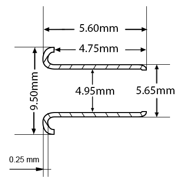 legatoria Occhiello metallico nichelato foro5,65mm. altezza4,75mm NICHELATO, testa diametro 9,5 mm (051).