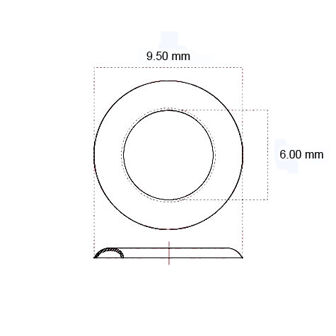 legatoria Ranella metallica per occhielli di diametro 5,5 mm diametro esterno: 9,5 mm, diametro interno: 6 mm.