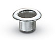 legatoria Occhiello metallico NICHELATO, altezza 4.3 mm Per fori diametro 4,5mm, testa diametro 7,5 mm mom11