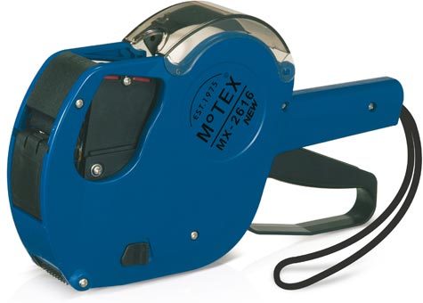 gbc PrezzatriceMotex2616, 2bandeNumeriche 10+10colonne etichettatrice a 2 bande numeriche, 10+10 colonne. utilizza etichette 26x16 cod. 35203-37912-48030..