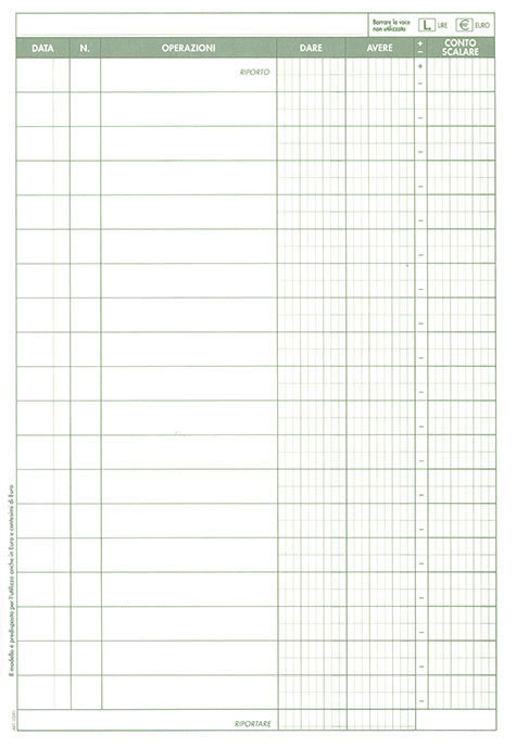 gbc Registro banca conto corrente scalare Legatura con punto a sella, carta uso mano formato a4 (21x29,785cm). 80 facciate.