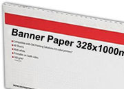carta Cartoncino Banner Oki, 328x1000mm Bianco, formato 32,8x100cm (100x32,8cm), 160grammi x mq OKI9004452c