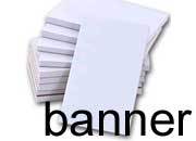 consumabili BANNER, Cartoncino laser bianco 160 grammi x mq, formato 32,8x100cm, 100 fogli per risma.