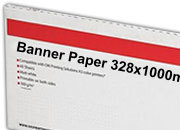 carta Cartoncino Banner Oki, 328x1000mm Bianco, formato 32,8x100cm (100x32,8cm), 160grammi x mq.