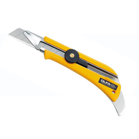 gbc Cutter Olfa OL cutter Heavy-Duty specifico per il taglio di moquettes. Taglio di diverse profondit e larghezze di materiali, grazie al canale allungato sulla fuoriuscita della lama. Appendice metallica a fine corpo del cutter, ideale per segnare le moquettes prima del taglio o per l'apertura di barattoli. Lunghezza: 175mm, altezza lama: 18mm. Corpo in ABS resistente e impugnatura ergonomica. Con bloccaggio lama a vite. Resistente agli acidi e agli agenti chimici. Adatto a lamette LB, LBB, LBD, LSOL, LFB, LWB. Prodotto originale giapponese, MADE IN JAPAN.