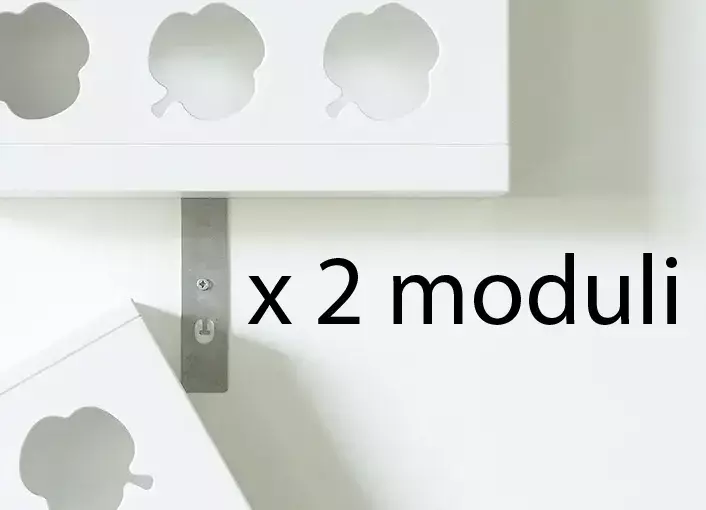gbc HOH! Staffa x2moduliVerticali. AcciaioINOX Giardino verticale componibile. Staffa per comporre due moduli in verticale. Moduli esclusi. ors13