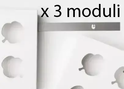 gbc HOH! Staffa x3moduliOrizzontali. AcciaioINOX Giardino verticale componibile. Staffa per comporre tre moduli in orizzontale. Moduli esclusi. ors7