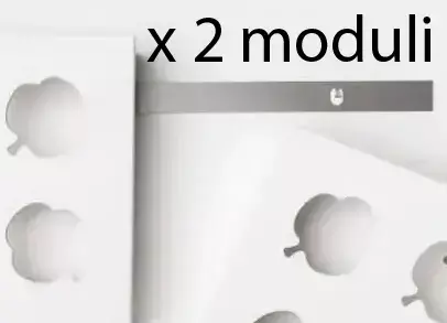 gbc HOH! Staffa x2moduliOrizzontali. AcciaioINOX Giardino verticale componibile. Staffa per comporre due moduli in orizzontale. Moduli esclusi. ors8