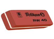 gbc Gomma Pelikan RW 40 Universale per tutte le superfici, ma anche ideale per cancellare tratti di matita nera dalle grandi superfici. Molto morbida. Forma a scalpello. Non intacca la carta.