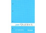 gbc BloccoCollato +4fori, A5, BIANCO quadro da 5mm, carta bianca, copertina plastificata e sottoblocco in cartone rigido. Junior Quablock. 60 fogli.