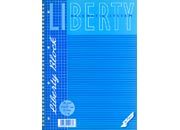 gbc Liberty Block, quaderno spiralato + 4 fori, formato A4, 80 fogli da 70grammi righe da 8mm, copertina plastificata e sottoblocco in cartone rigido. pig105769