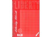 gbc Liberty Block, quaderno spiralato + 4 fori, formato A4, 80 fogli da 70 grammi quadro da 5mm, copertina plastificata e sottoblocco in cartone rigido..
