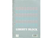 gbc Liberty Block, quaderno spiralato + 4 fori, formato A4, 80 fogli A+R da 70grammi quadro da 5mm, copertina plastificata e sottoblocco in cartone rigido..