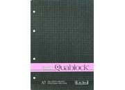 gbc Junior Quablock, blocco collato al lato + 4 fori, formato A5, 60 fogli da 70grammi quadro da 4mm, carta rosa, copertina plastificata e sottoblocco in cartone rigido.