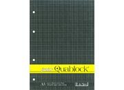 gbc Junior Quablock, blocco collato al lato + 4 fori, formato A5, 60 fogli da 70grammi quadro da 4mm, carta gialla, copertina plastificata e sottoblocco in cartone rigido pig109698