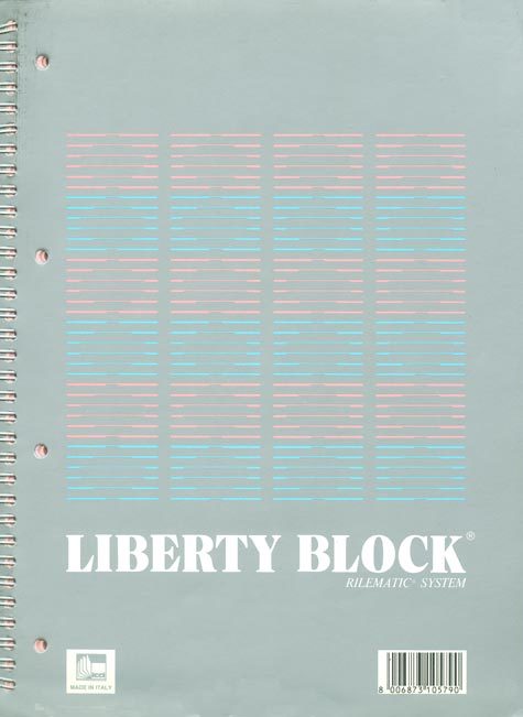 gbc Liberty Block, quaderno spiralato + 4 fori, formato A4, 80 fogli A+R da 70grammi quadro da 5mm, copertina plastificata e sottoblocco in cartone rigido..