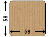 wereinaristea EtichetteAutoadesive, CartaMillerigheKraft, 58x58mm, AVANArigata adesivo PERMANENTE, angoli arrotondati, per ink-jet, laser e fotocopiatrici, con bordino di sicurezza, ideali per donare un aspetto naturale ed ecologico alle proprie etichette, su foglio A4 (210x297mm).