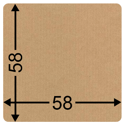 wereinaristea EtichetteAutoadesive, CartaMillerigheKraft, 58x58mm, AVANArigata adesivo PERMANENTE, angoli arrotondati, per ink-jet, laser e fotocopiatrici, con bordino di sicurezza, ideali per donare un aspetto naturale ed ecologico alle proprie etichette, su foglio A4 (210x297mm).