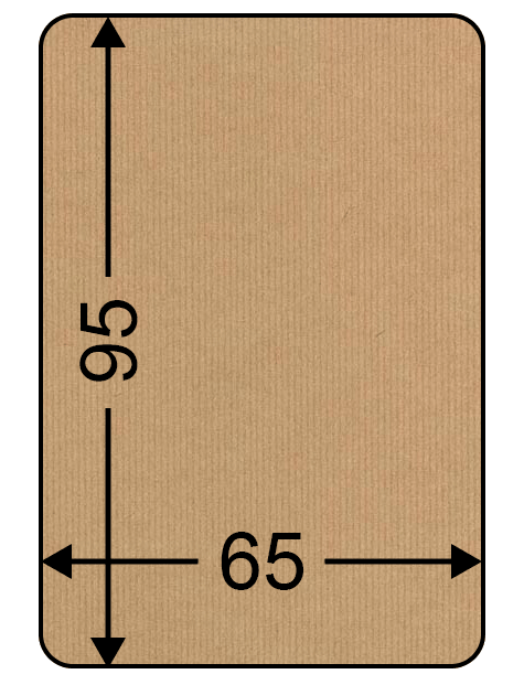 wereinaristea EtichettAutoadesive, CartaMillerigheKraft, 65x95mm, AVANArigata 95x65 adesivo PERMANENTE, angoli arrotondati, per ink-jet, laser e fotocopiatrici, con bordino di sicurezza, ideali per donare un aspetto naturale ed ecologico alle proprie etichette, su foglio A4 (210x297mm).