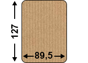 wereinaristea EtichetteAutoadesive, CartaMillerigheKraft, 89,5x127mm, AVANArigata (127x89,5mm), adesivo PERMANENTE, angoli arrotondati, per ink-jet, laser e fotocopiatrici, con bordino di sicurezza, ideali per donare un aspetto naturale ed ecologico alle proprie etichette, su foglio A4 (210x297mm) BRA61
