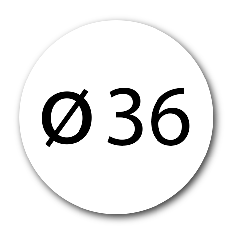 wereinaristea EtichetteAutoadesive aRegistro, diametro 36 BIANCO, in foglietti da 130x165, 12 etichette per foglio.