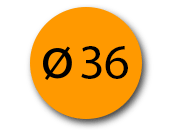 wereinaristea EtichetteAutoadesive aRegistro, diametro 36 ARANCIONE, in foglietti da 130x165, 12 etichette per foglio PLA130120ar