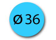 wereinaristea EtichetteAutoadesive aRegistro, diametro 36 AZZURRO, in foglietti da 130x165, 12 etichette per foglio.