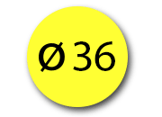 wereinaristea EtichetteAutoadesive aRegistro, diametro 36 GIALLO, in foglietti da 130x165, 12 etichette per foglio PLA130120gi