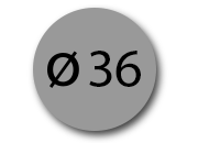 wereinaristea EtichetteAutoadesive aRegistro, diametro 36 PLA130120gr.