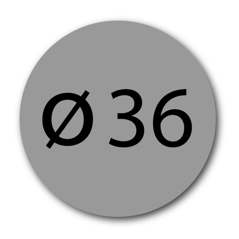 wereinaristea EtichetteAutoadesive aRegistro, diametro 36 GRIGIO, in foglietti da 130x165, 12 etichette per foglio.